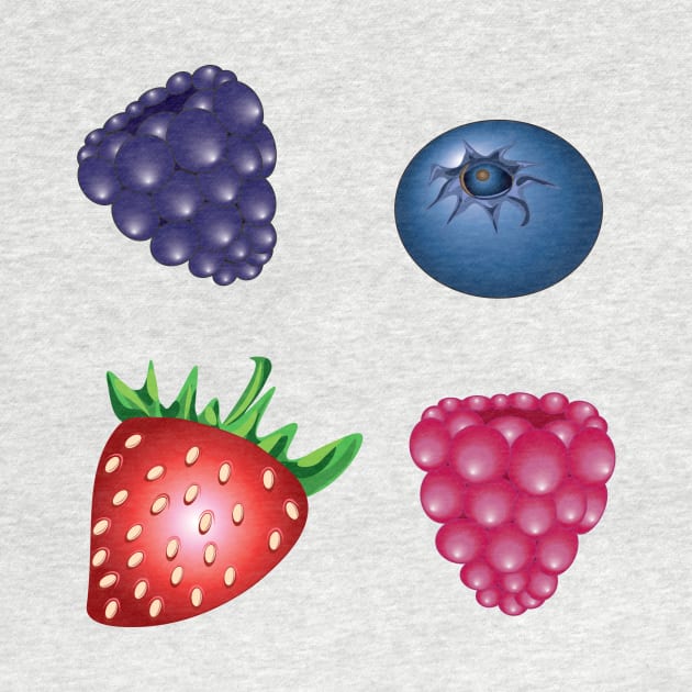 Mixed Berries Pattern by hannahnking